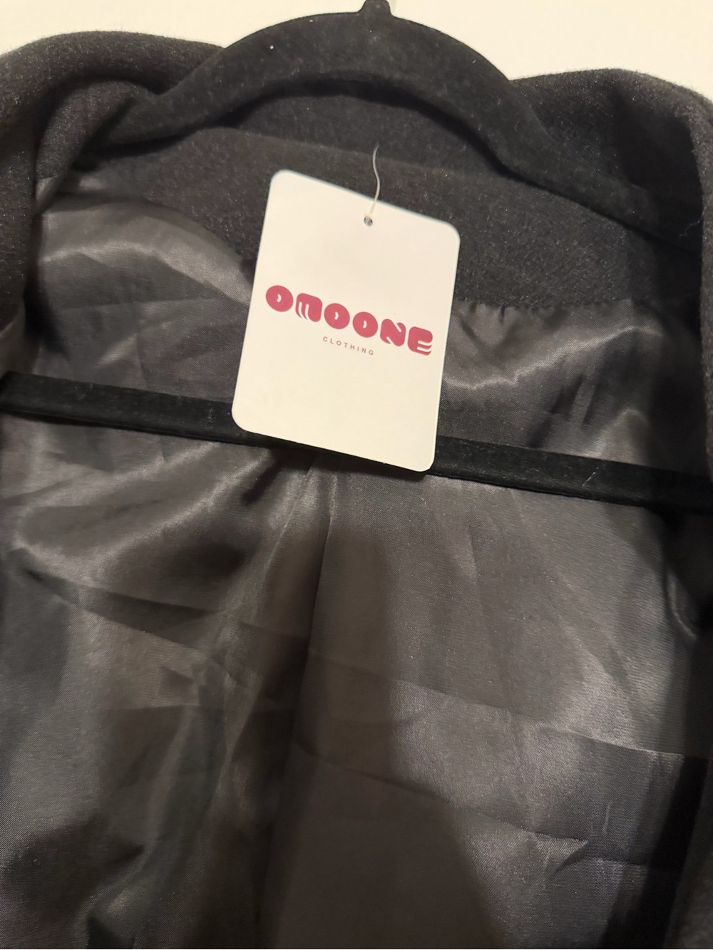 NWT Omoone Black Open Front Longline Jacket Blazer Coat - Picture 2 of 5